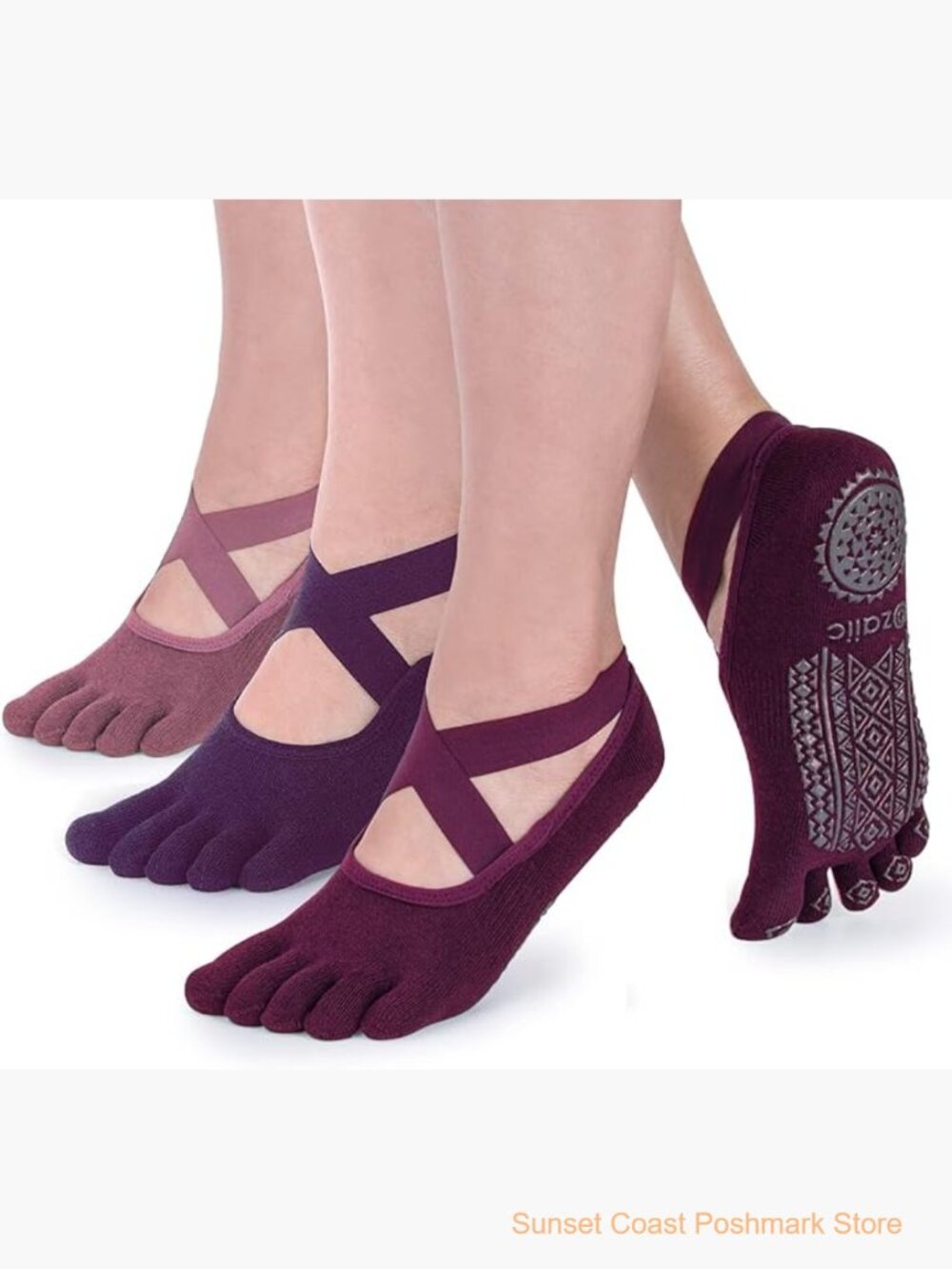 Non-Slip Yoga Socks with Grips for Pilates Barre Ballet Fitness